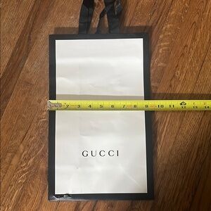 Gucci Black and White Shopping Bag